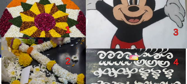 Portait Rangoli & Flower 4 in 1