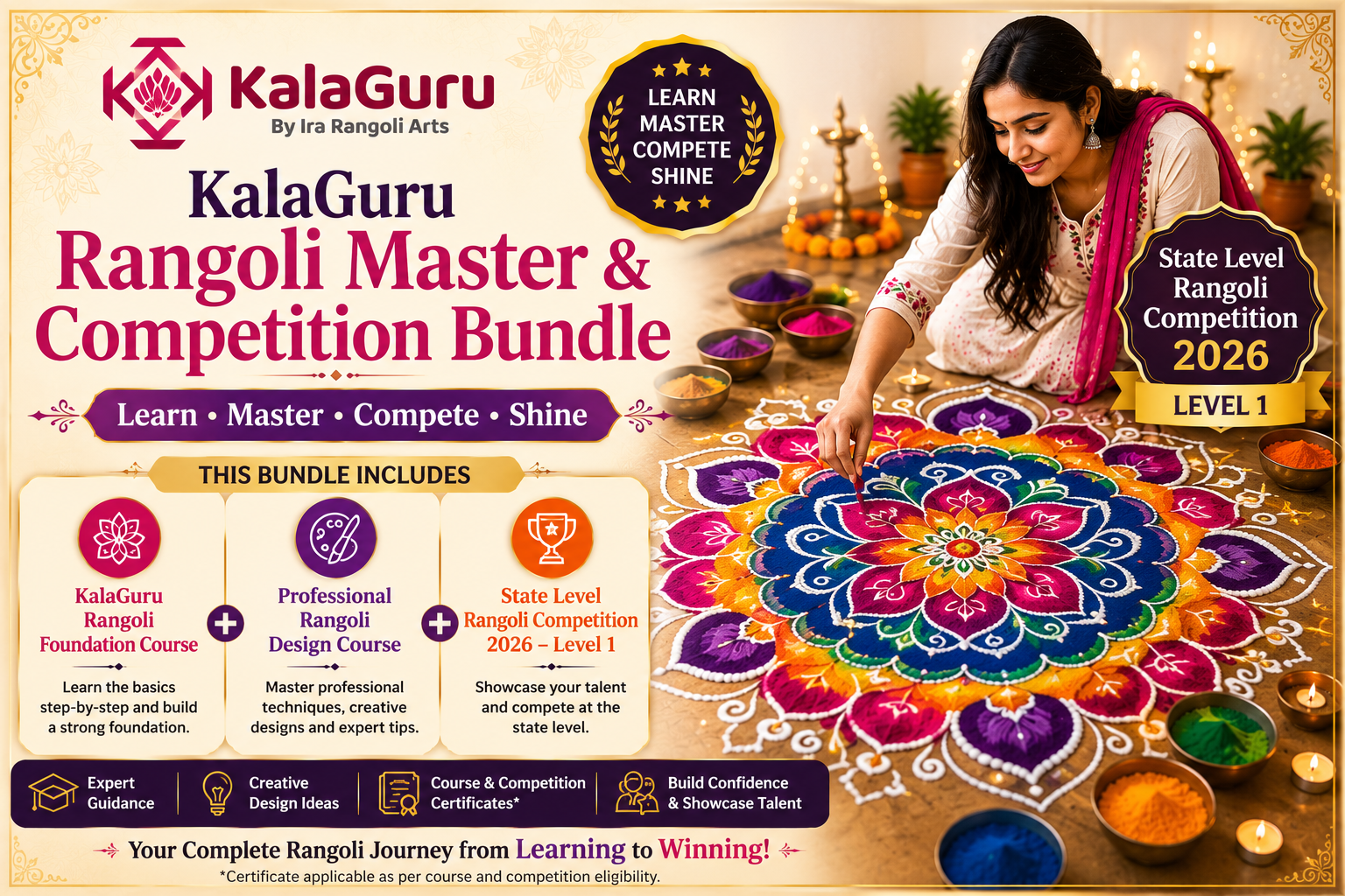 KalaGuru Rangoli Master & Competition Bundle